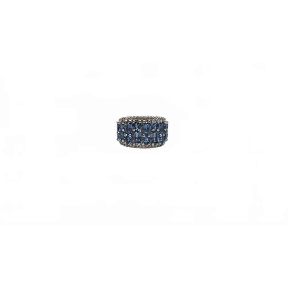 Stunning Blue Crystal Statement Ring Size 6